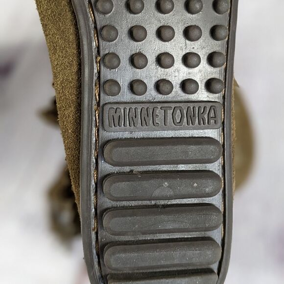 Minnetonka Double Fringe Side Zip Moccasin Boot - Picture 7 of 10